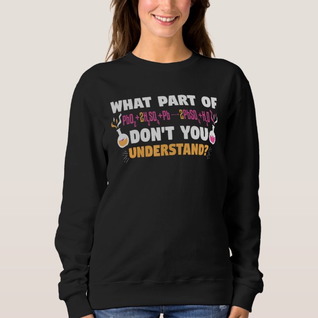 What Part Of Dont You Understand Reaction Scientis Sweatshirt (Vorderseite)