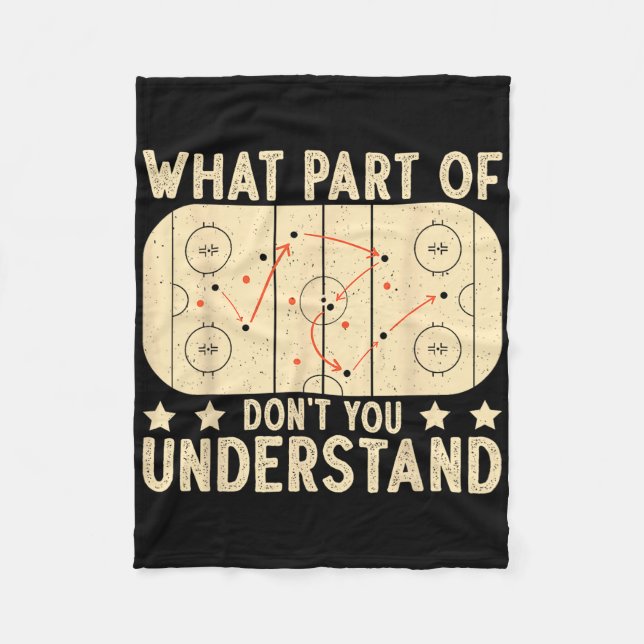 What Part Of Hockey Don't You Understand Hockey Pl Fleecedecke (Vorderseite)