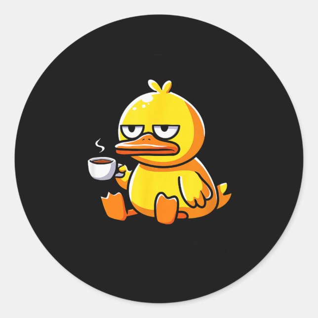 What The Duck Owner I Love Ducks Lover Funny Rubbe Runder Aufkleber (Vorderseite)
