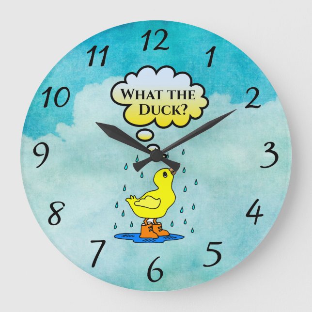 What the Duck? Wall Clock Große Wanduhr (Vorderseite)