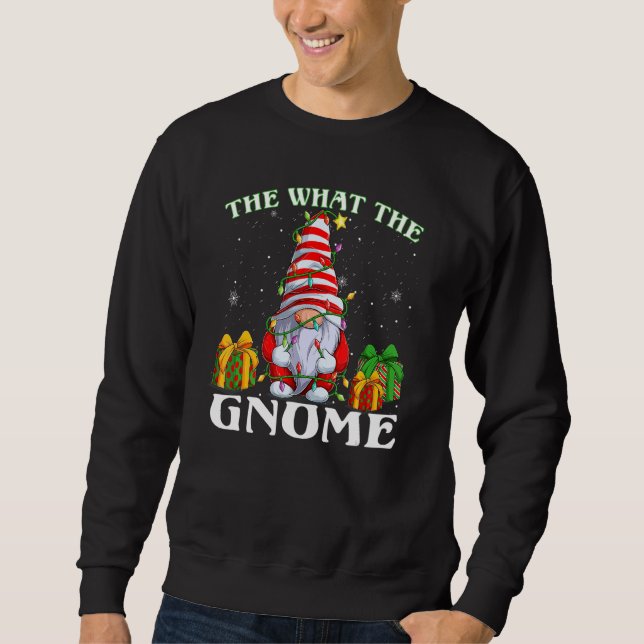 What The Gnome  Matching Family Christmas Party Pa Sweatshirt (Vorderseite)