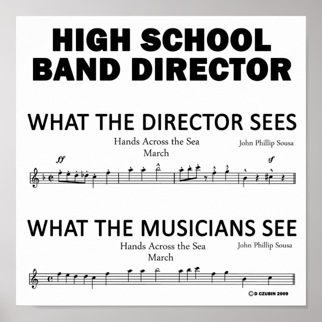 What the High School Band Sees Poster (Vorne)