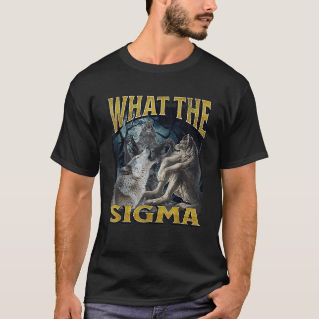 What The Sigma Funny Cringe Werewolf Wolf Meme Boo T-Shirt (Vorderseite)