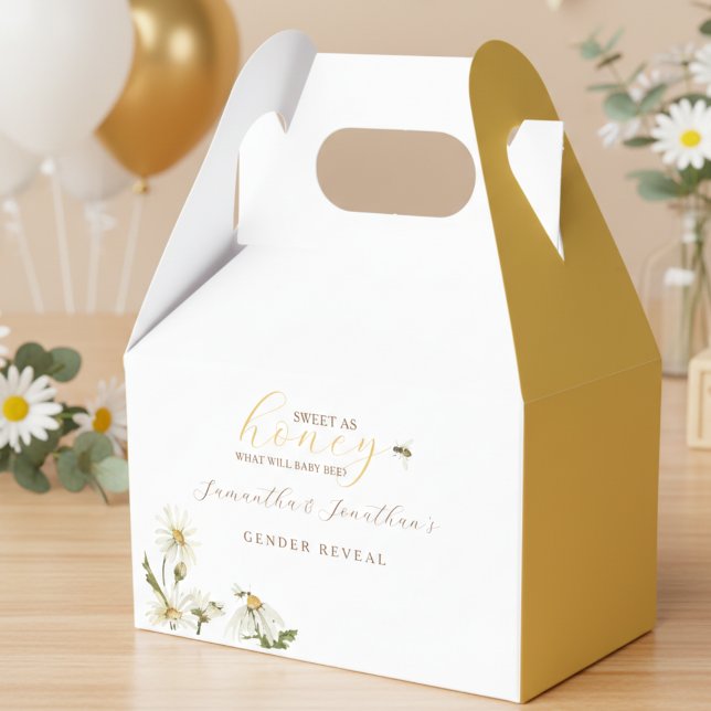 What Will Baby Be Gender Reveal Geschenkschachtel (Honey Bee Gender Reveal Favor Box)