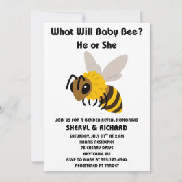 What Will Baby Bee Gender Reveal  Einladung
