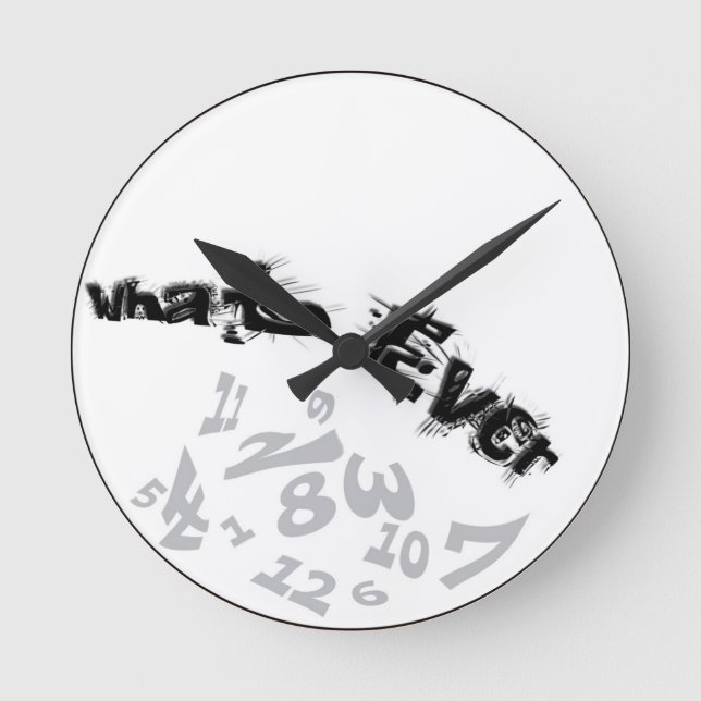 Whatever decorative Analog Wall Clock Runde Wanduhr (Vorderseite)