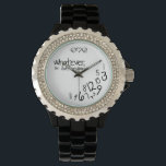 Whatever, ich bin'm late anyways armbanduhr<br><div class="desc">Personalisiert Schwarz-Weiß,  was auch immer,  ich bin immer zu spät Uhren! Es ist lustig und cool. Geeignete Designanfrage angenommen. Klicken Sie unten auf den Link "Den Designer frag".</div>
