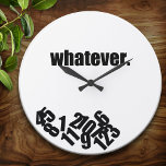 Whatever Messy Numbers Wallclock Große Wanduhr<br><div class="desc">Fun wall clock for those who just really don't care what time it is.</div>