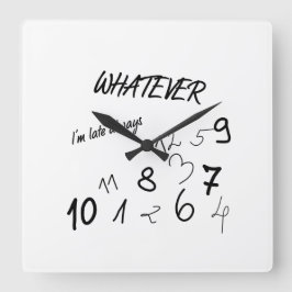 WHATEVER QUADRATISCHE WANDUHR