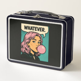 „Whatever“ Retro-Comic Metall Brotdose
