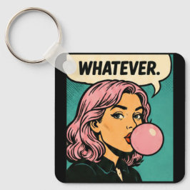 „Whatever“ Retro-Comic Schlüsselanhänger