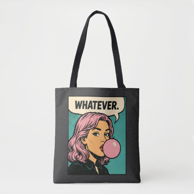 „Whatever“ Retro-Comic Tasche (Vorderseite)