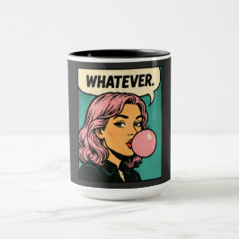 „Whatever“ Retro-Comic Tasse