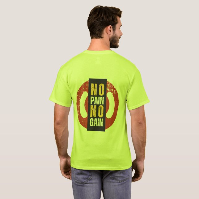 WhateverItTakes NoPainNoGain  Herren Basic T-Shirt (Schwarz voll)