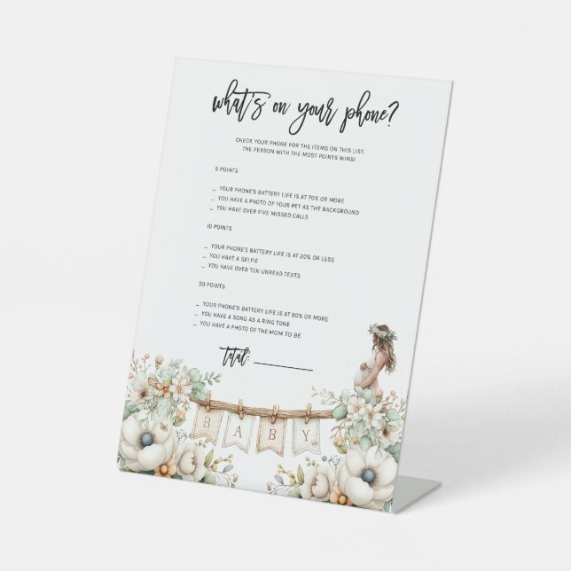 Whats on your phone? Game Sockelschild (Vorderseite)