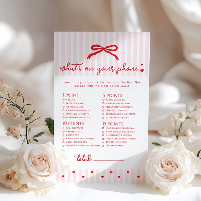 Whats on your phone Valentines Pink Bow game (Von Creator hochgeladen)