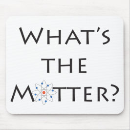 What's The Matter? Atom Particle White Mousepad