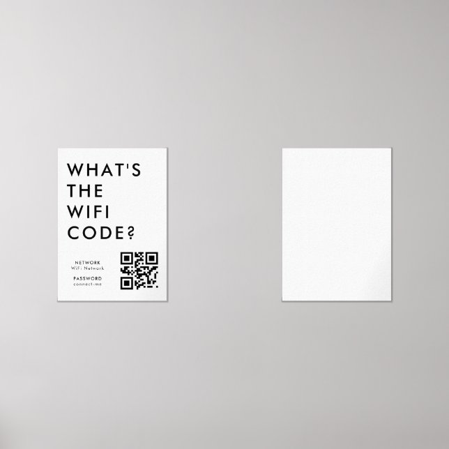 What's the WiFi Code? | QR Code Scan to Connect  Bilderwand Sets (Vorderseite)