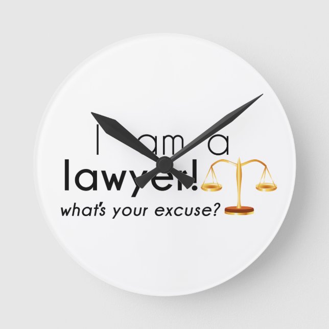 what's your excuse? runde wanduhr (Vorderseite)
