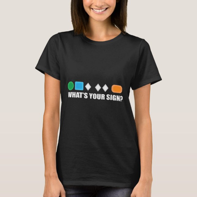Whats Your Sign Skiing Difficulty Ski Skier  T-Shirt (Vorderseite)