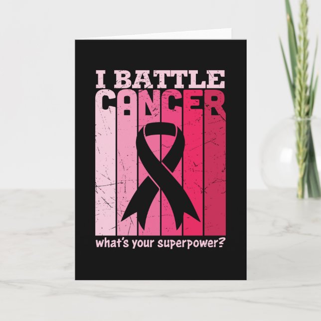 What's Your Superpower Breast Cancer Awareness Karte (Vorderseite)