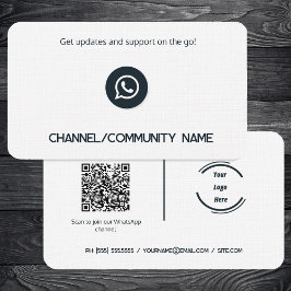 🌐 📲 WhatsApp Channel Community Custom QR Visitenkarte