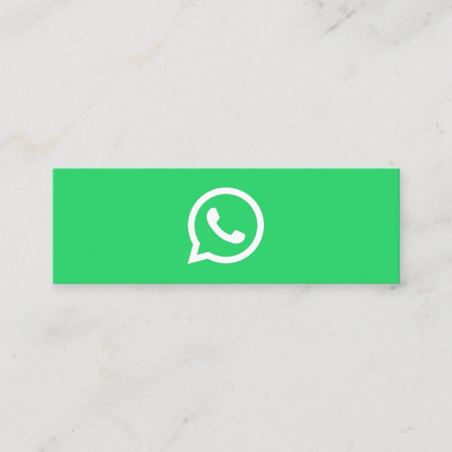 WhatsApp Logo Social Media Modernes, trendy Busine Telefonnummerkarte (Vorderseite)