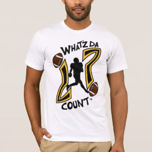 WHAT'Z DA ZÄHLEN SCHWARZES UND GELBES T-Shirt