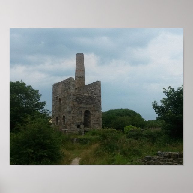 Wheal Peevor Cornish Tin Mine Fotograf Poster (Vorne)
