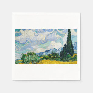 Wheat Field with Cypresses by Vincent van Gogh Serviette