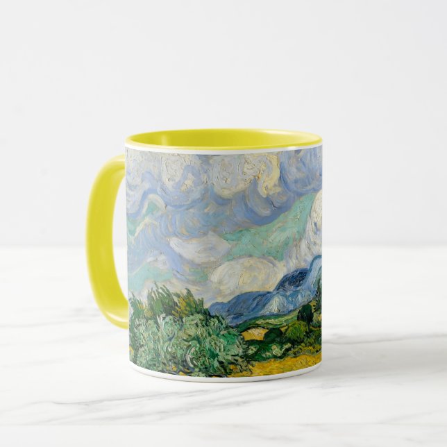 Wheat Fields Van Gogh Mug Tasse (Vorderseite Links)