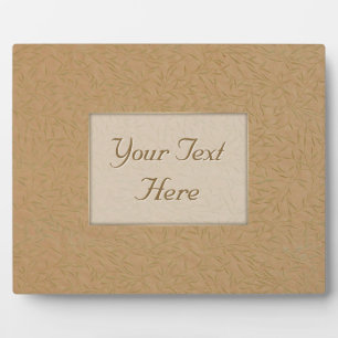 Wheat Gold Embossed Leaf Reben Fotoplatte