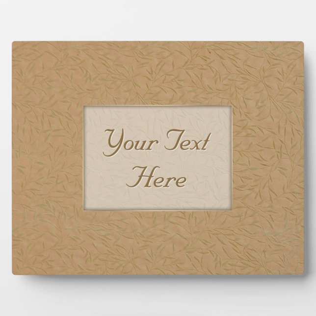 Wheat Gold Embossed Leaf Reben Fotoplatte (Vorderseite)
