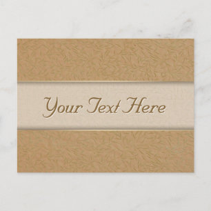 Wheat Gold Embossed Leaf Reben Postkarte