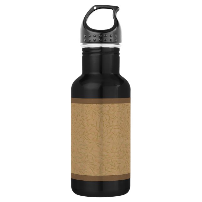 Wheat Gold Embossed Leaf Reben Trinkflasche (Vorderseite)