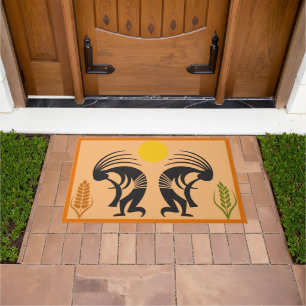 Wheat Springtime Kokopelli Doormat Fußmatte