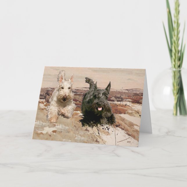 Wheaten & Black Scotning Karte (Vorderseite)
