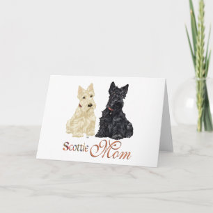 Wheaten & Black Scotties Muttertag Karte
