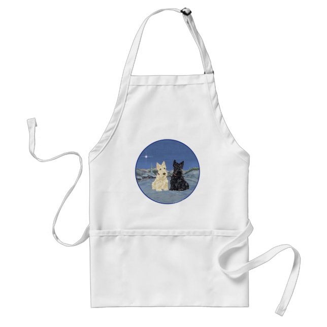 Wheaten Black Scottish Christmas Schürze (Vorne)