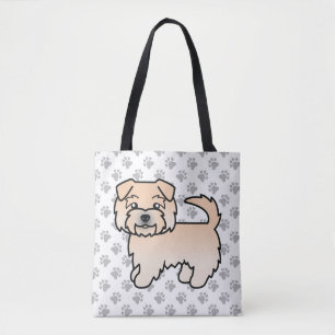 Wheaten Norfolk Terrier Cartoon Dog & Paws Tasche