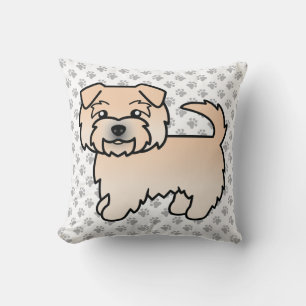 Wheaten Norfolk Terrier Cartoon Hund & Pfoten Kissen