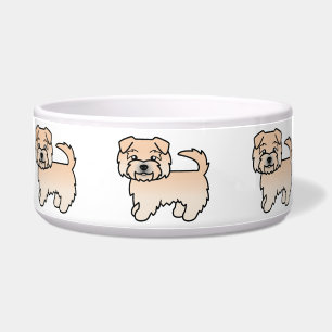 Wheaten Norfolk Terrier Cartoon-Hundzeichnung Napf