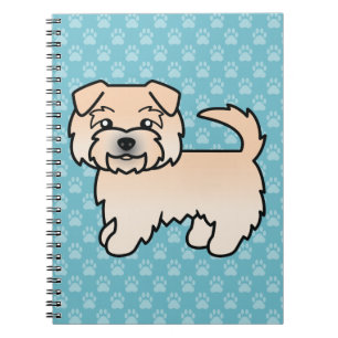 Wheaten Norfolk Terrier Dog Illustration Blue Notizblock