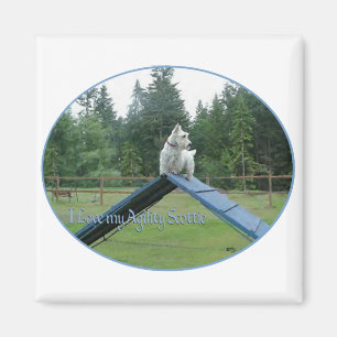 Wheaten Scottie Agility Magnet