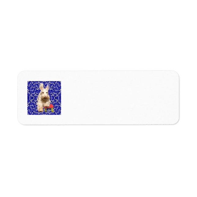 Wheaten SCOTTIE Rücksendeadressen-Aufkleber (Vorne)