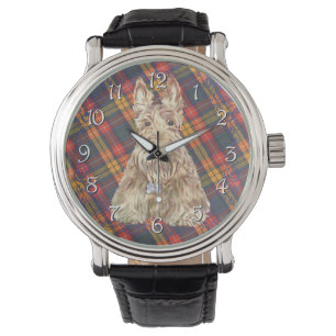 Wheaten Scottie Tartan Armbanduhr