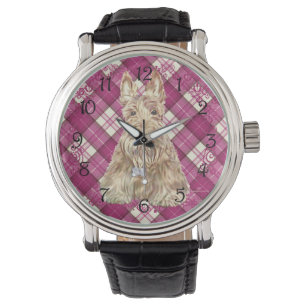 Wheaten Scottie Tartan Armbanduhr