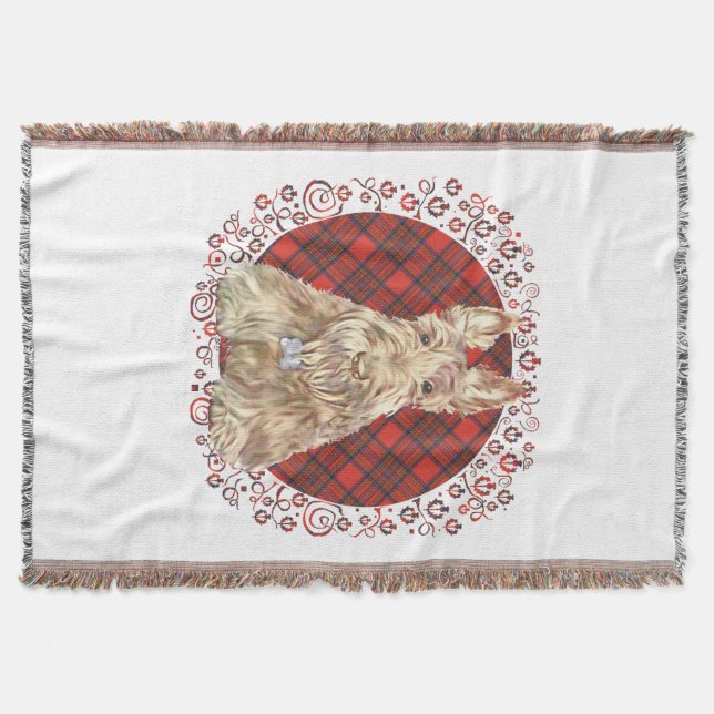 Wheaten Scottie Tartan Decke (Vorderseite)