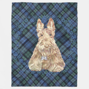 Wheaten Scottie Tartan Fleecedecke