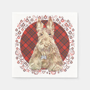 Wheaten Scottie Tartan Serviette